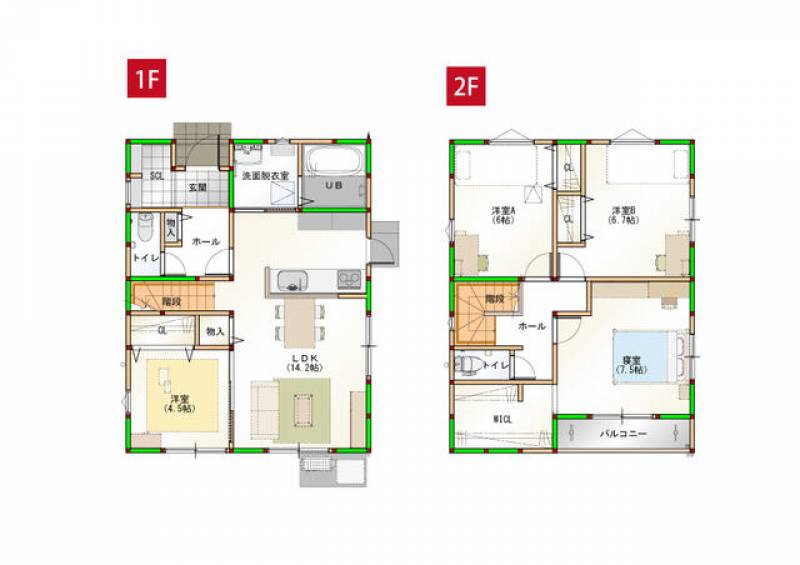 木田郡三木町氷上 一戸建 の間取り画像