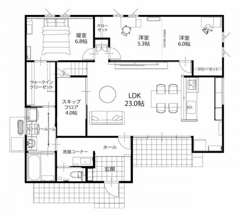 高松市円座町 一戸建 の間取り画像