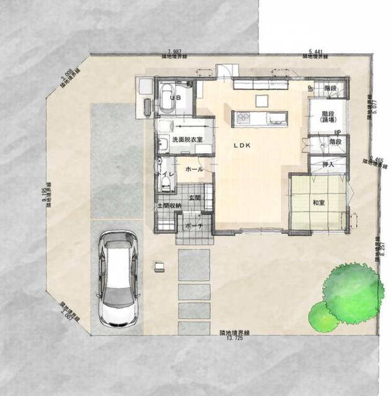 高松市多肥上町 一戸建 の間取り画像