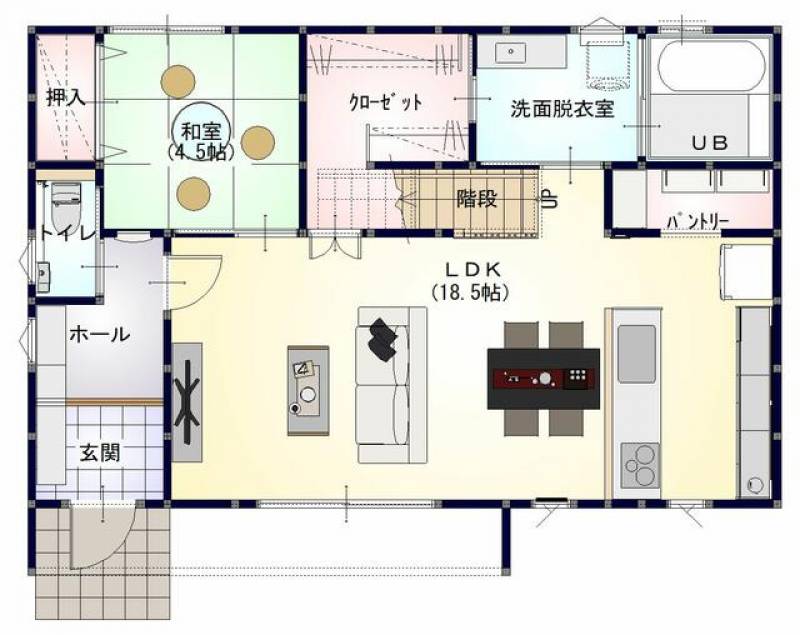 高松市香川町大野 一戸建 の間取り画像