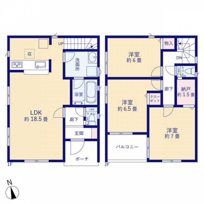 高松市三条町 一戸建 の間取り画像