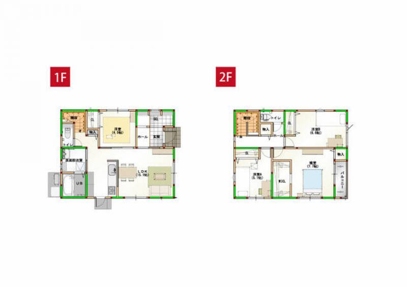 高松市香西南町 一戸建 の間取り画像