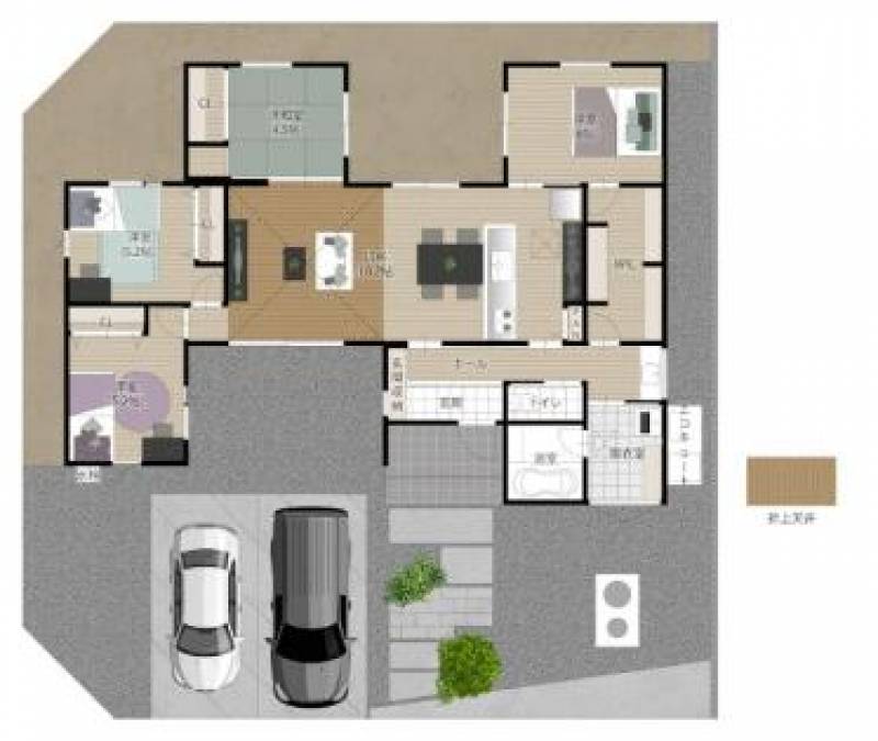 高松市六条町 一戸建 の間取り画像