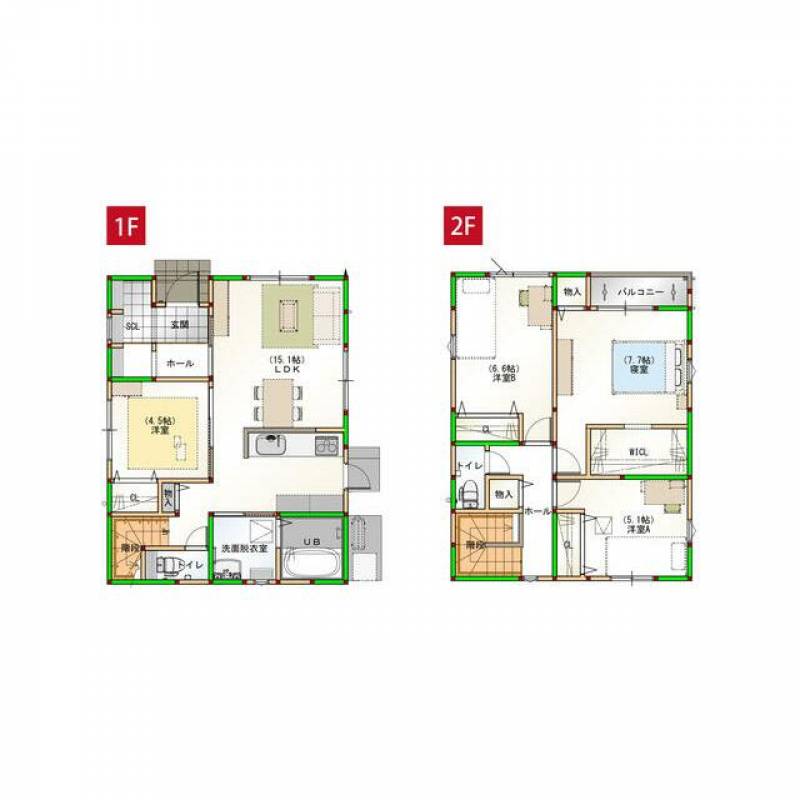 高松市多肥上町 一戸建 の間取り画像