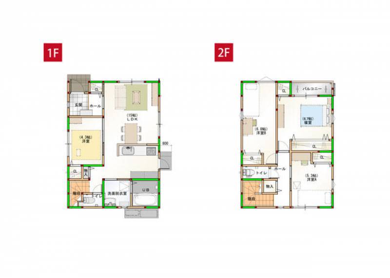 高松市国分寺町福家 一戸建 の間取り画像