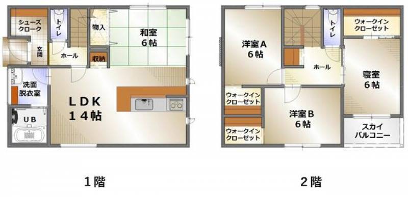 高松市多肥上町 一戸建 の間取り画像