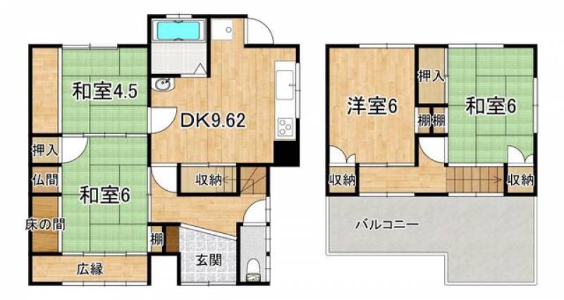 木田郡三木町平木 一戸建 の間取り画像