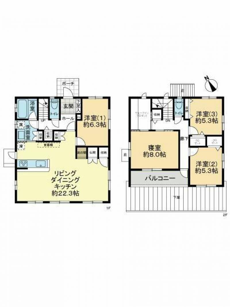 高松市新田町甲 一戸建 の間取り画像