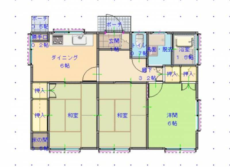 高松市国分寺町福家 一戸建 の間取り画像