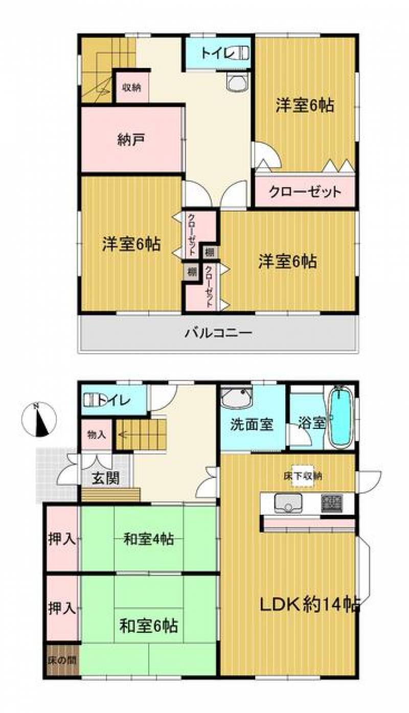 高松市伏石町 一戸建 の間取り画像