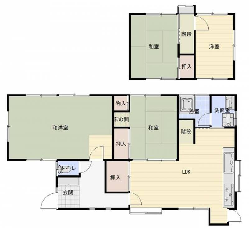 高松市上之町 一戸建 の間取り画像