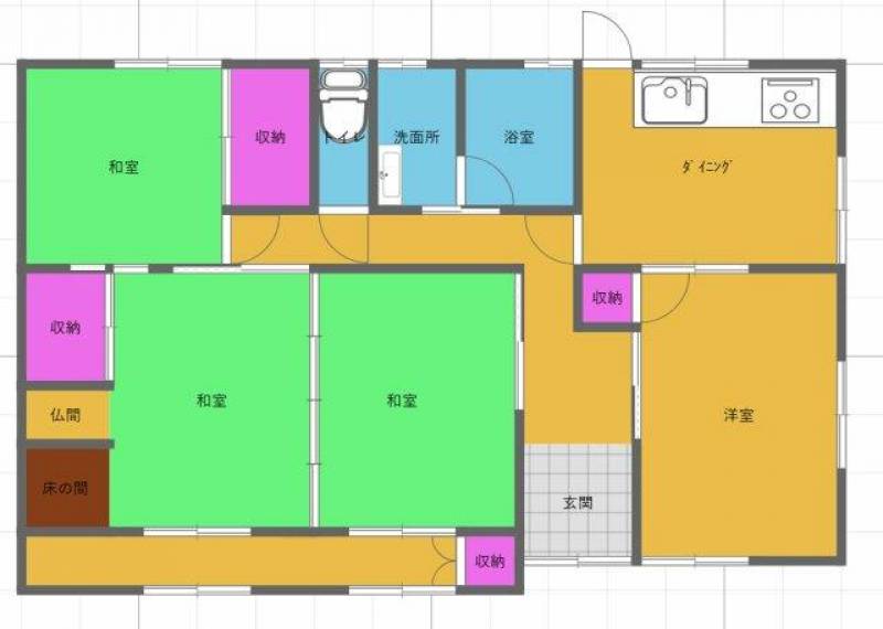 高松市国分寺町福家 一戸建 の間取り画像