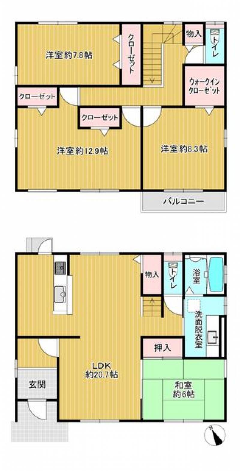 高松市円座町 一戸建 の間取り画像