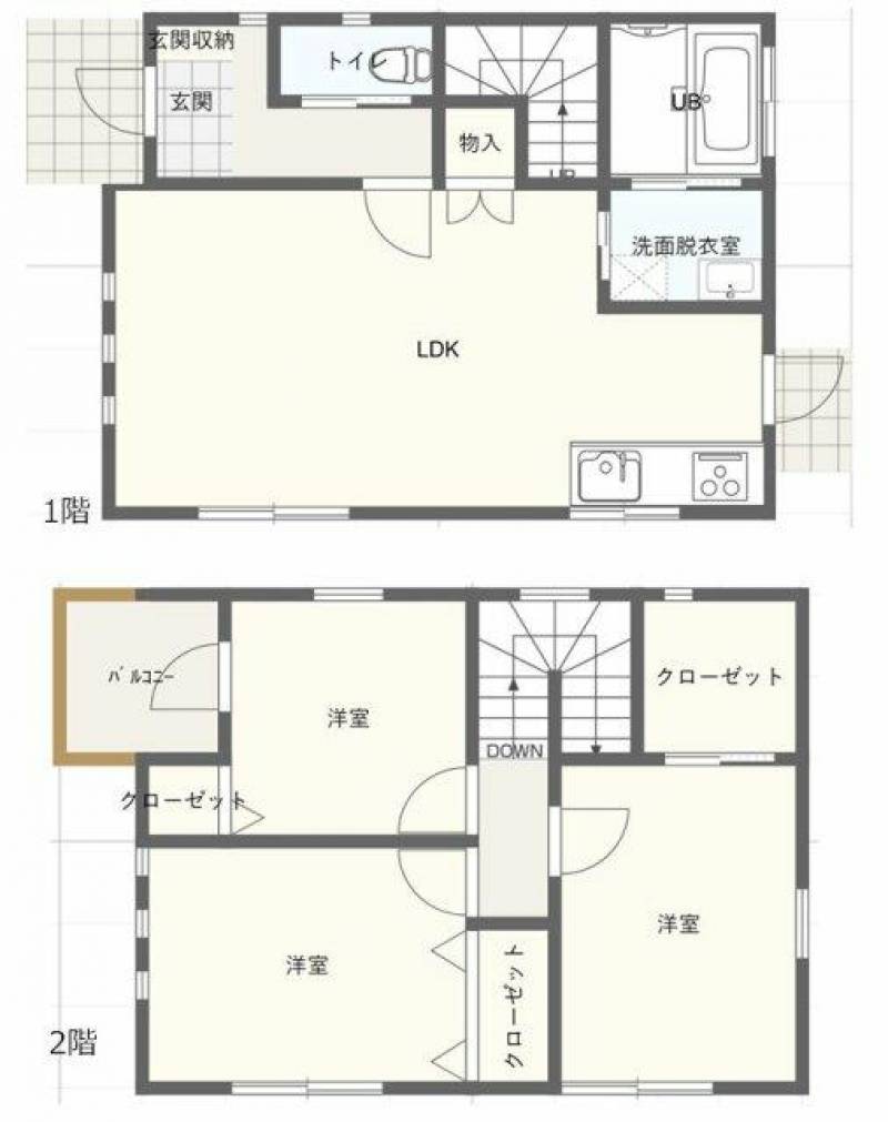 高松市国分寺町国分 一戸建 の間取り画像