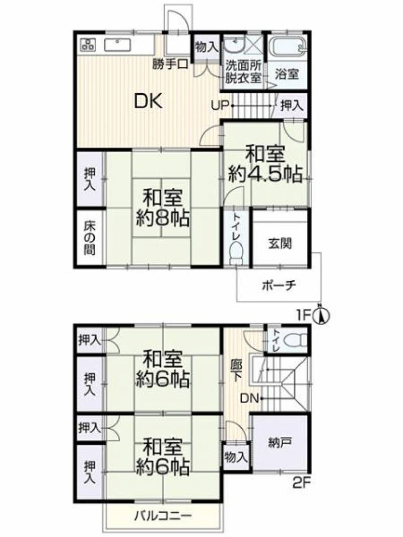 高松市三条町 一戸建 の間取り画像