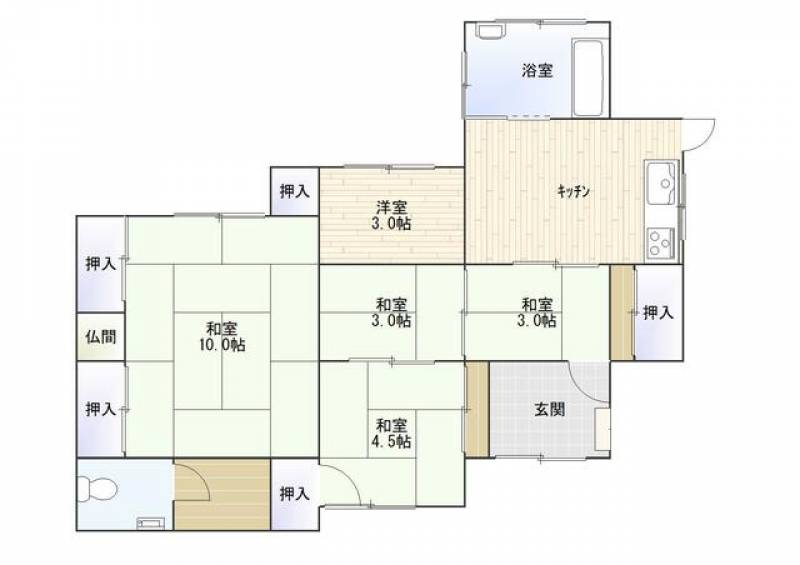 木田郡三木町平木 一戸建 の間取り画像