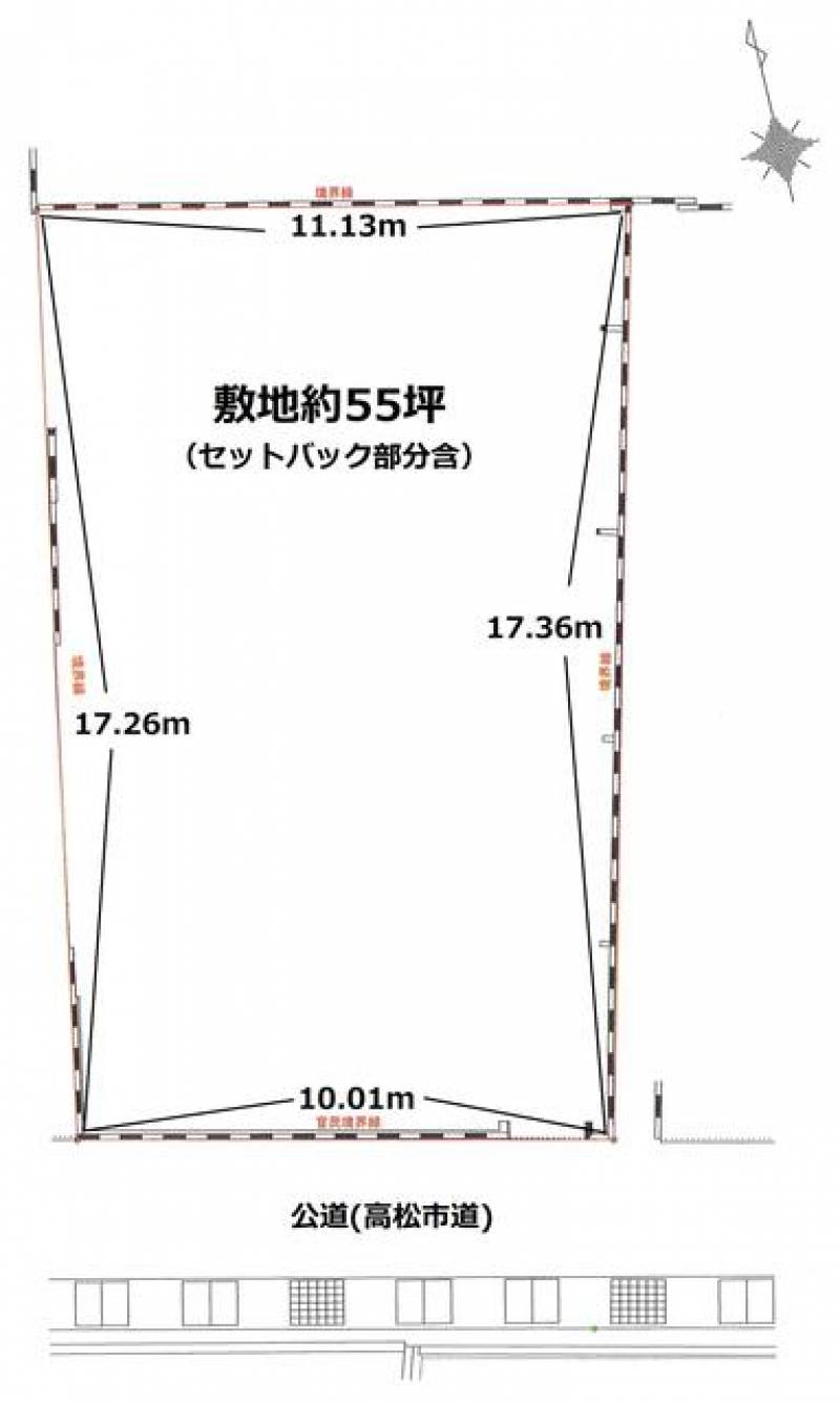 高松市三条町  の区画図