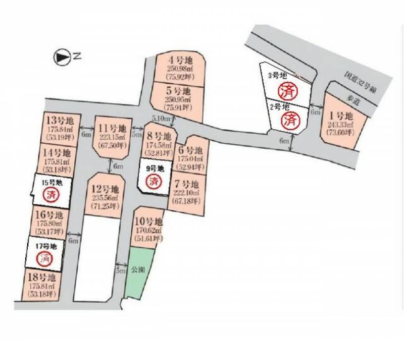 高松市円座町  の区画図