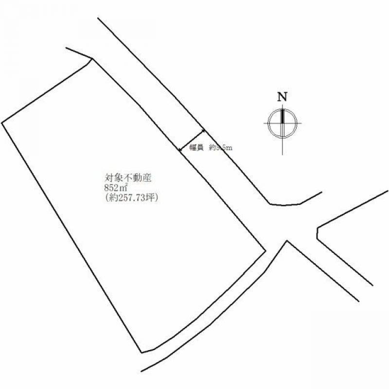 高松市香川町浅野  の区画図