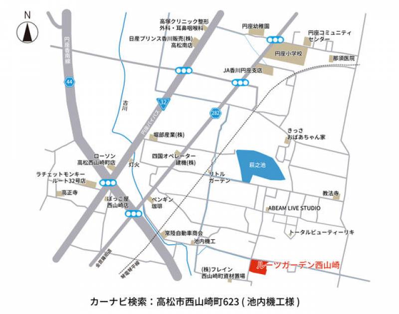 高松市西山崎町  の区画図