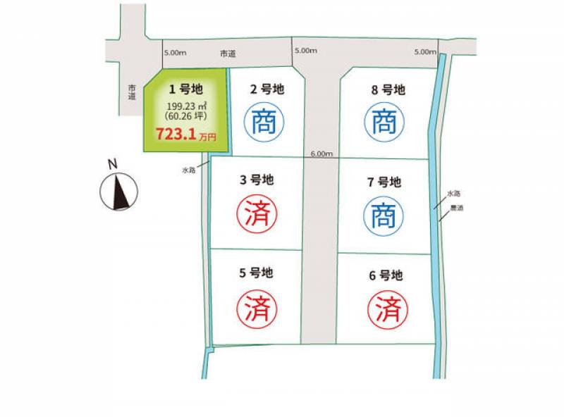 高松市檀紙町  の区画図