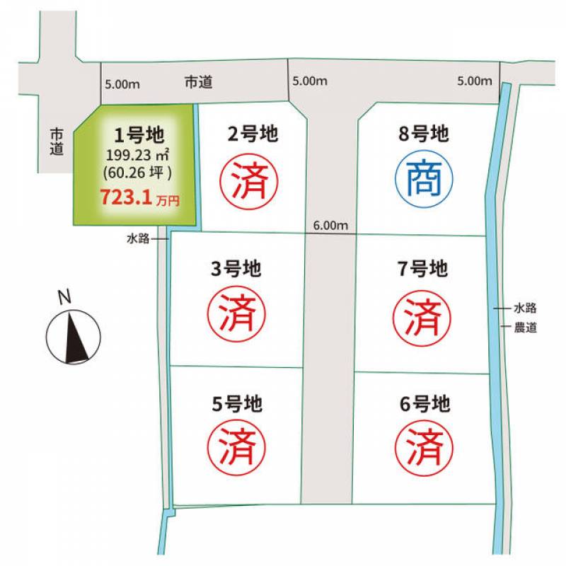 高松市檀紙町  の区画図