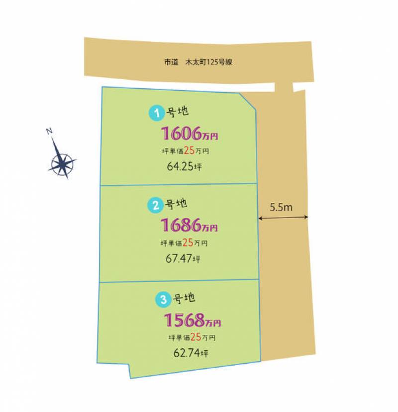 高松市木太町  の区画図