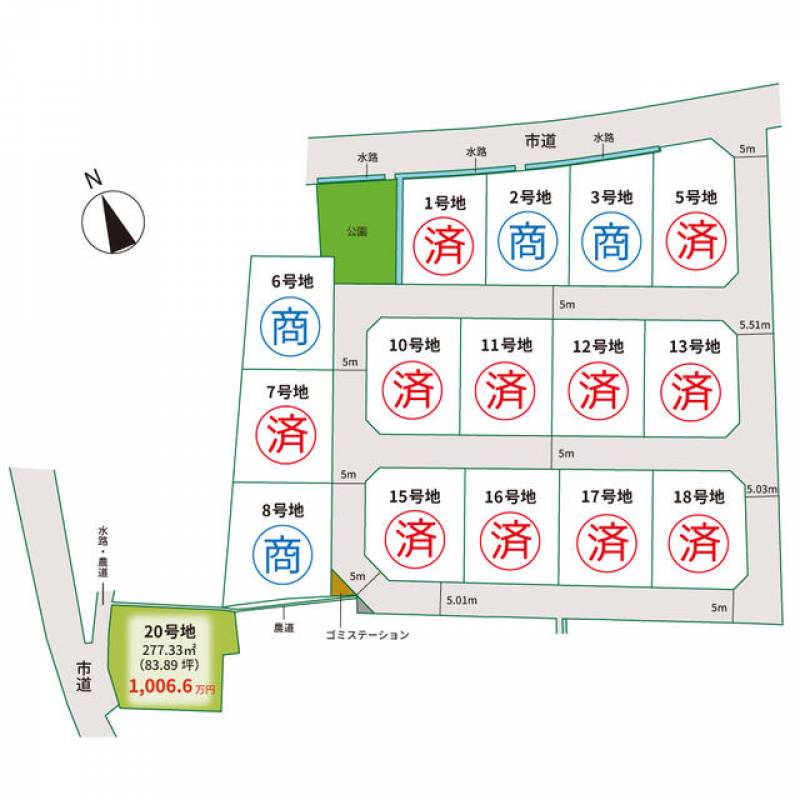 高松市下田井町  の区画図