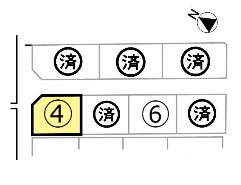 丸亀市綾歌町富熊 Twins Town 富熊Ⅱ4号地の区画図