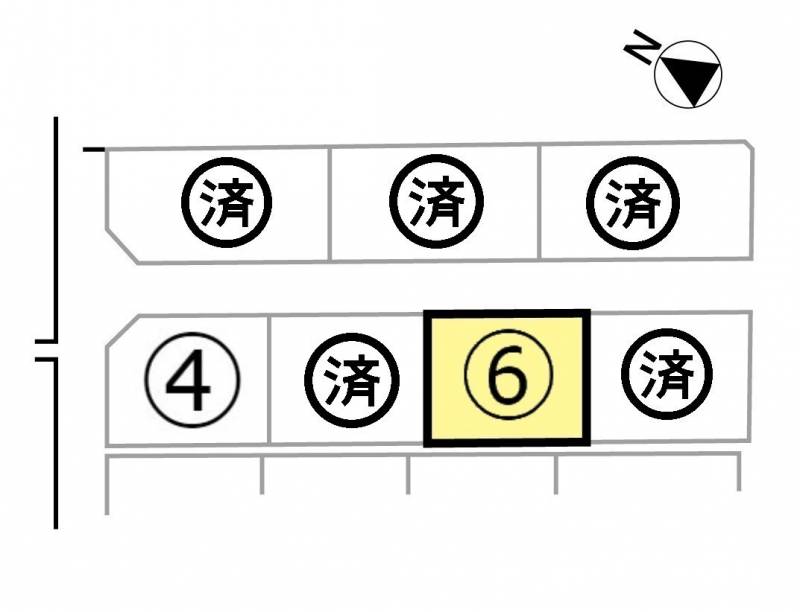 丸亀市綾歌町富熊 Twins Town 富熊Ⅱ6号地の区画図