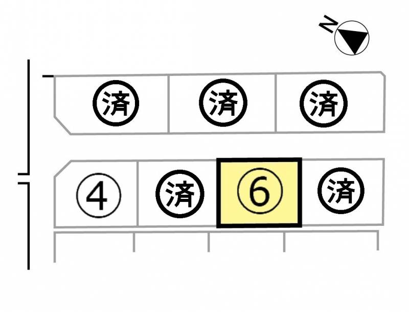 丸亀市綾歌町富熊 Twins Town 富熊Ⅱ6号地の区画図