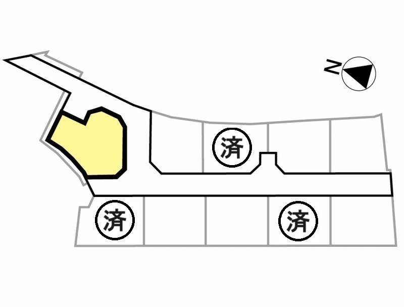 丸亀市今津町 1号地の区画図