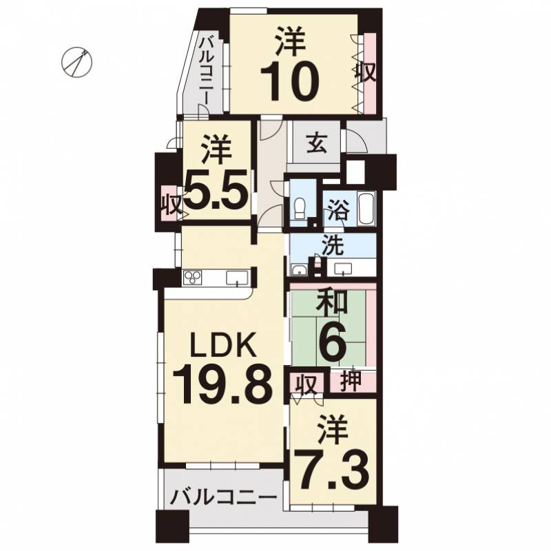 ロイヤルガーデン城西第2 の間取り画像