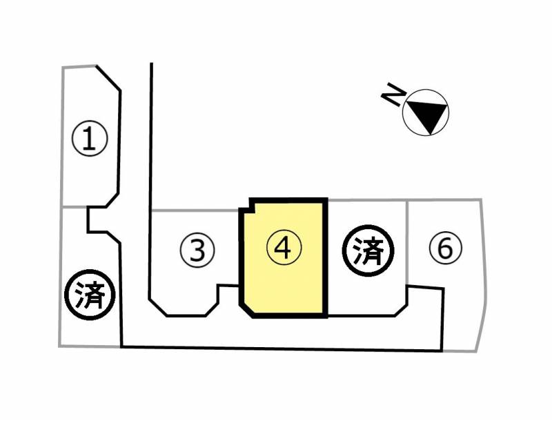 丸亀市金倉町 4号地の区画図