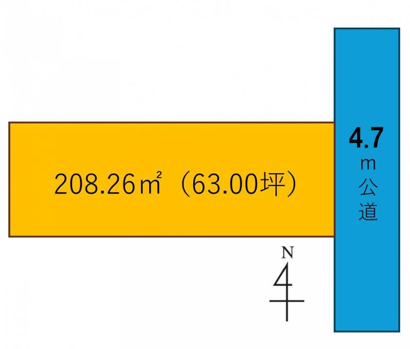 坂出市新浜町 新浜町売り土地の区画図