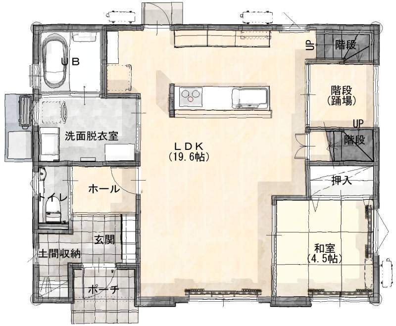 高松市円座町 一戸建 アイタウン円座モデルハウス４０号地の間取り画像