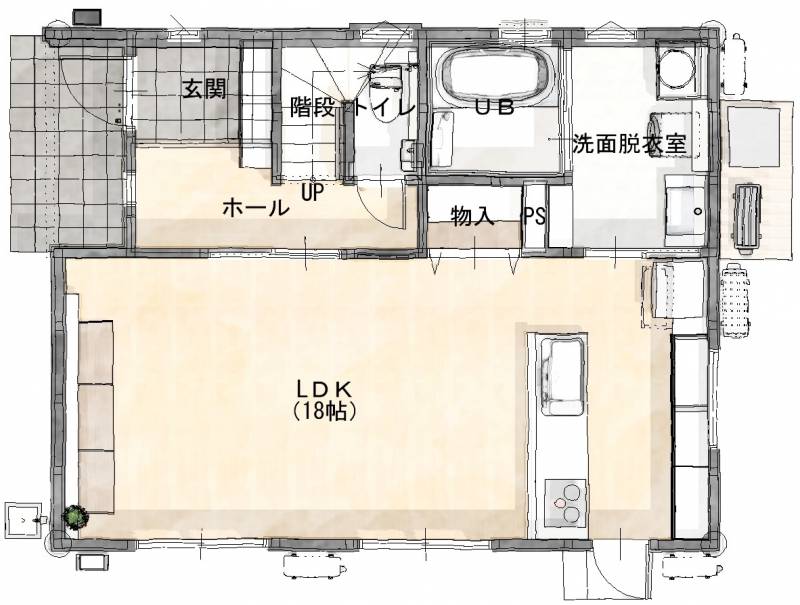 木田郡三木町氷上 一戸建 アイタウン氷上モデルハウス２号地の間取り画像