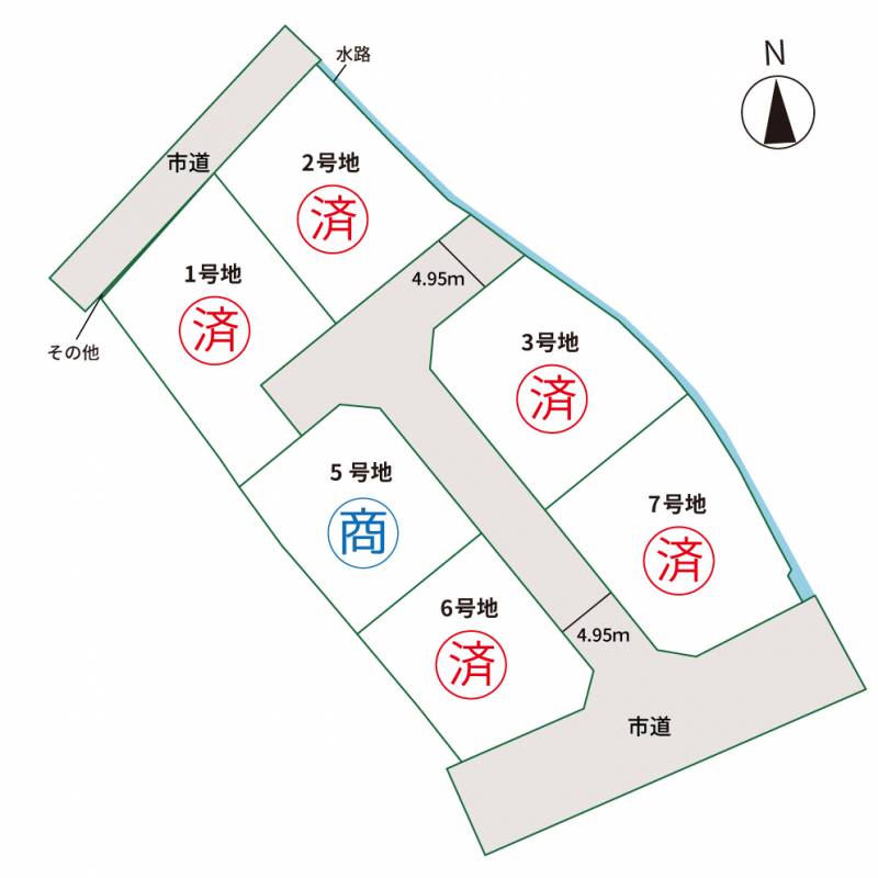 丸亀市飯山町東坂元 リッツガーデン飯山Ⅱ１号地の区画図