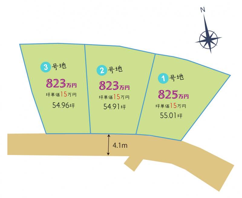 高松市郷東町 郷東町VENTO　３号地の区画図