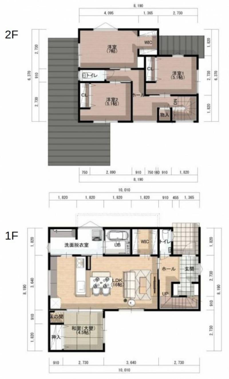 丸亀市津森町 一戸建 ｸﾞﾘｰﾝﾀｳﾝ　丸亀市津森町城西小学校南団地⑤号地の間取り画像