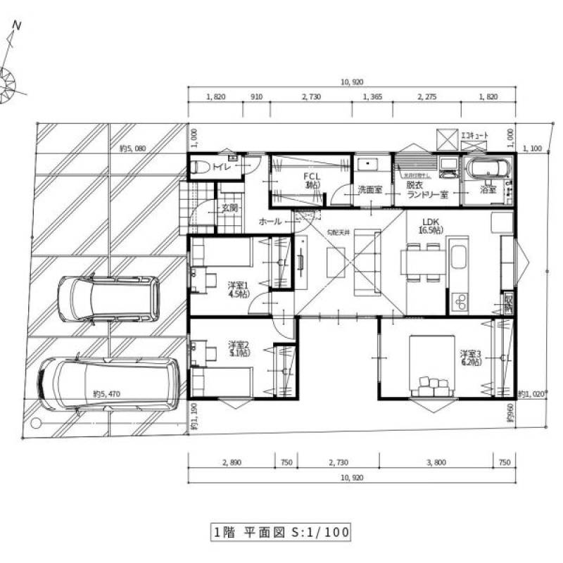 丸亀市津森町 一戸建 ｸﾞﾘｰﾝﾀｳﾝ　丸亀市津森町城西小学校南団地⑦号地の間取り画像