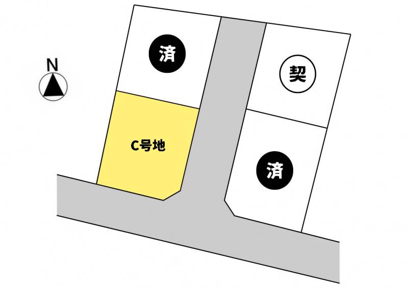 木田郡三木町氷上 4区画C号地の区画図