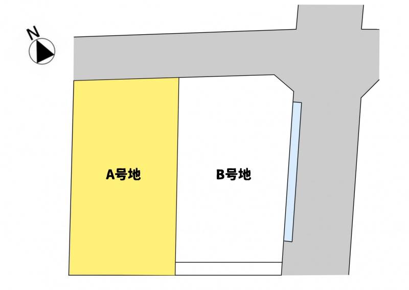 東かがわ市白鳥 2区画A号地の区画図