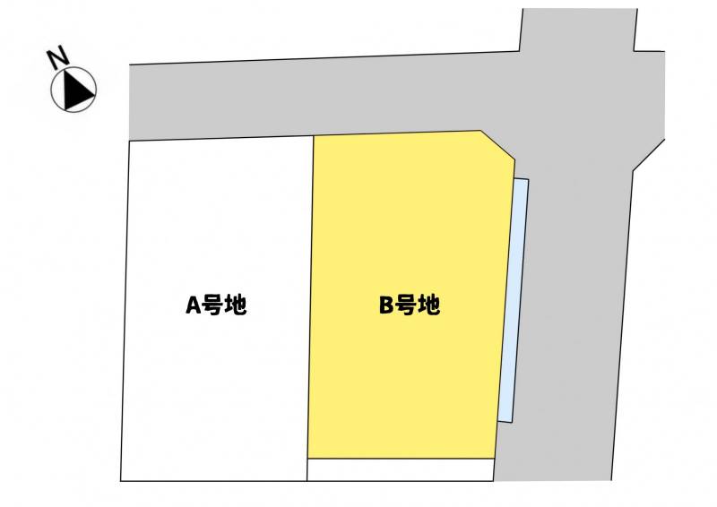 東かがわ市白鳥 2区画B号地の区画図