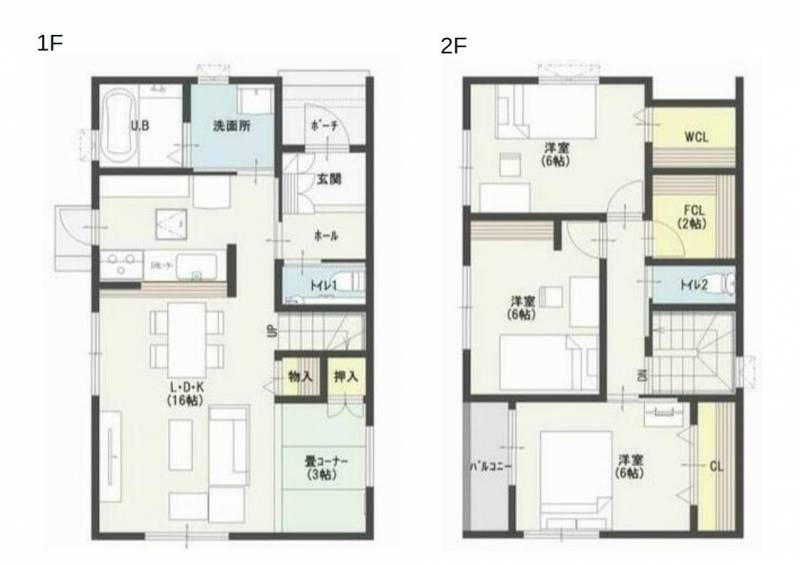 高松市林町 一戸建 ファミリータウン林10号棟の間取り画像