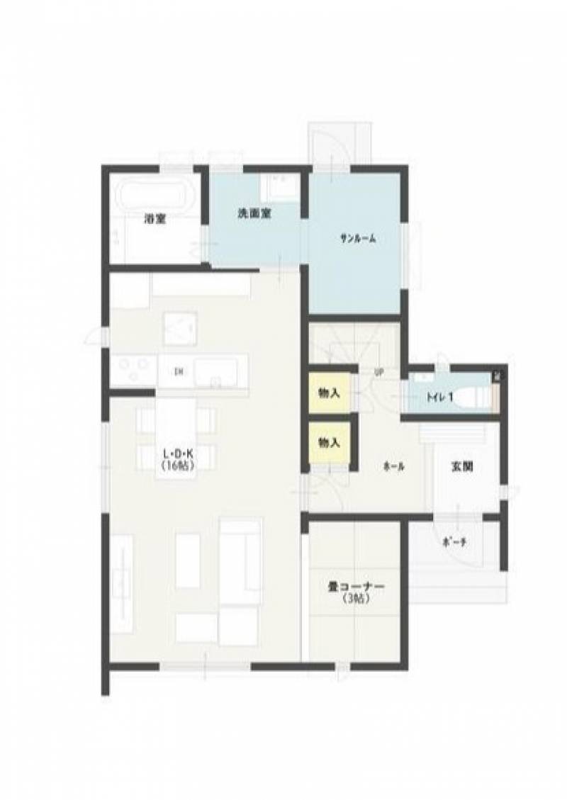 木田郡三木町下高岡 一戸建 ファミリータウン下高岡3号棟の間取り画像