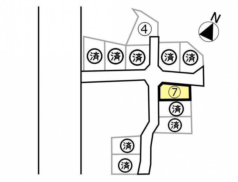 丸亀市今津町 7号地の区画図