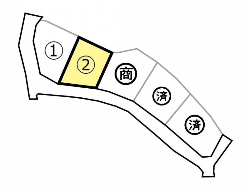 三豊市山本町大野 2号地の区画図