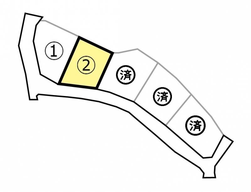 三豊市山本町大野 2号地の区画図