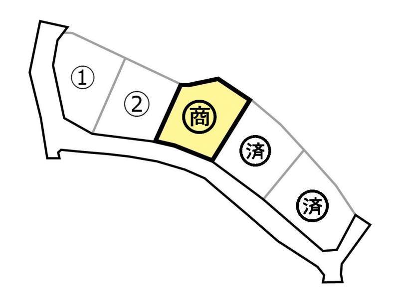 三豊市山本町大野 3号地の区画図